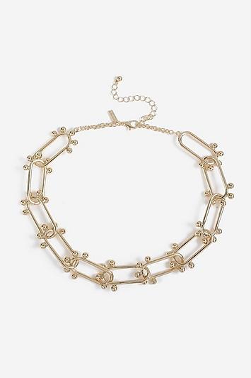 Topshop *oval Link Ball Necklace