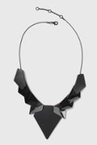Topshop Black Overlap Metal Necklace