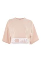 Topshop Knitted Logo Crop Top By Ivy Park