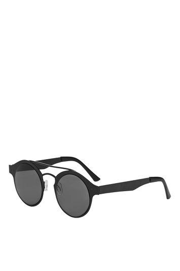 Topshop Lemur Metal Round Sunglasses
