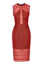 Topshop Airtex Stripe Midi Dress