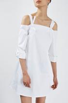 Topshop Off-the-shoulder Shirt Dress By Boutique