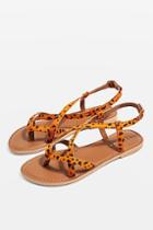 Topshop *wide Fit Hazy Leopard Sandals