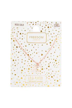Topshop Rose Gold Plated Cubic Zirconia Necklace
