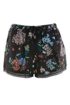 Topshop Dark Floral Pyjama Shorts