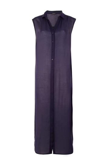 Topshop Sleeveless Maxi Beach Shirt Dress