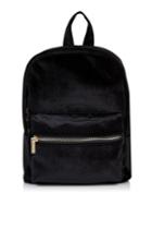 Topshop *black Velvet Backpack By Skinny Dip