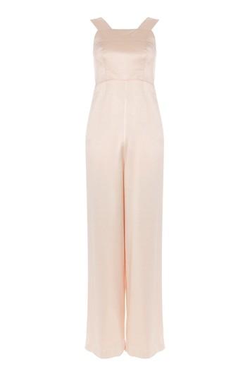 Topshop Satin Strap Back Jumpsuit