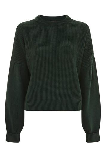 Topshop Pleated Sleeve Detail Jumper