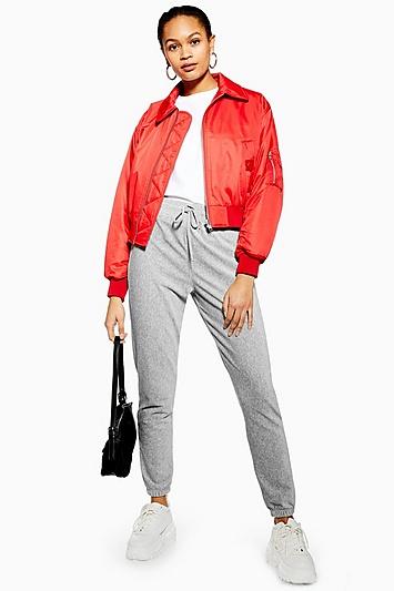 Topshop Slim Fit Velour Joggers