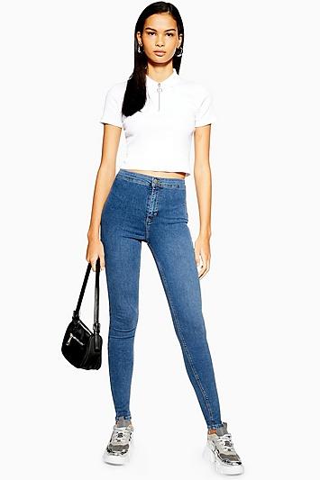 Topshop Tall Indigo Belt Loop Joni Jeans
