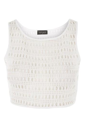 Topshop Lace Crop Top Bikini Cover Up