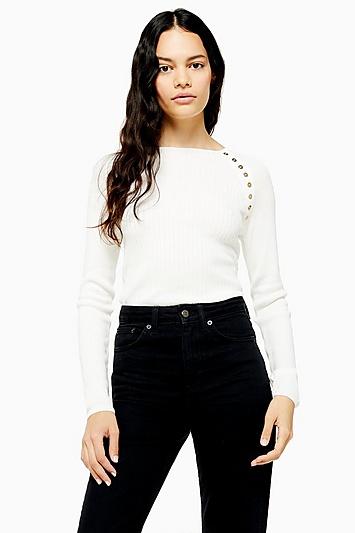 Topshop Knitted Long Sleeve Top