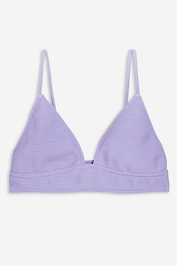 Topshop Neoprene Triangle Bikini Top