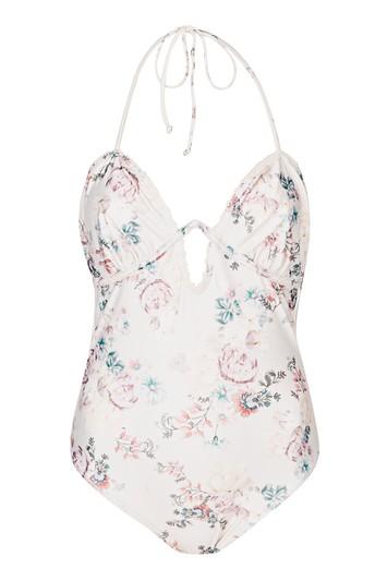 Topshop *floral Swimsuit By Mink Pink