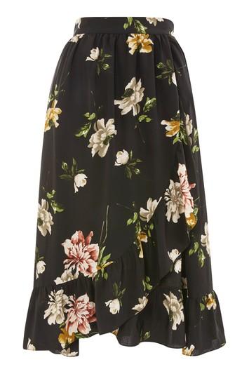 Topshop *floral Wrap Skirt By Yas