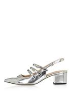 Topshop Java Metallic Sling Back Shoes