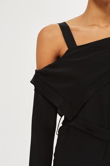 Topshop Off Shoulder Drape Dress