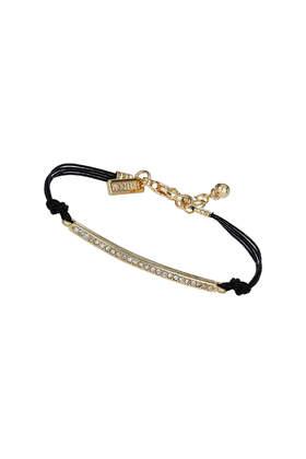 Topshop Gold Plated Thread And Rhinestone Bracelet
