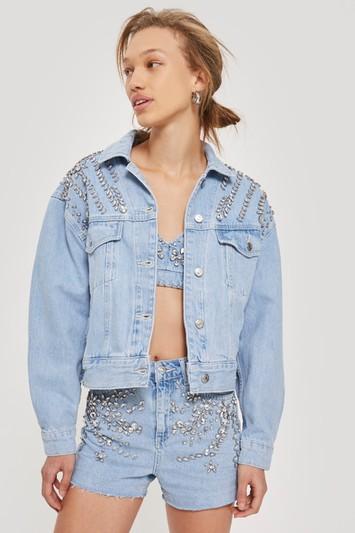 Topshop Crystal Mom Shorts