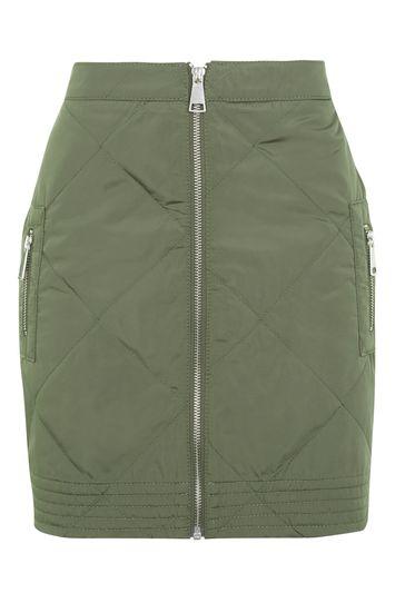 Topshop Quilted Bomber Skirt