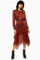 Topshop Pussybow Paisley Dress