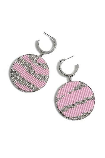 Topshop Rhinestone Disc Earrings