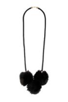 Topshop Black Pom-pom Necklace