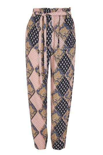 Topshop Scarf Print Beach Trousers