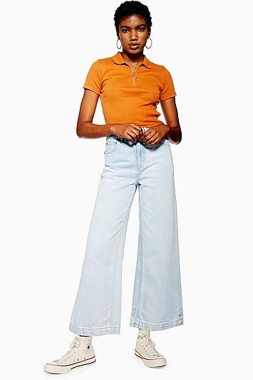 Topshop Super Bleach Crop Jeans