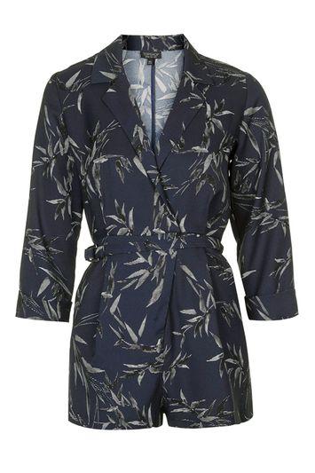 Topshop Petite Bamboo Alexa Playsuit