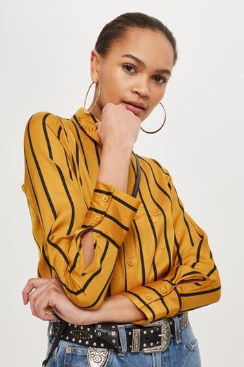 Topshop Petite Striped Shirt