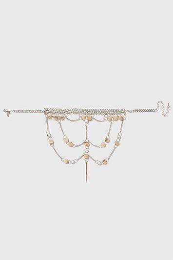 Topshop Link And Chain Collar Necklace