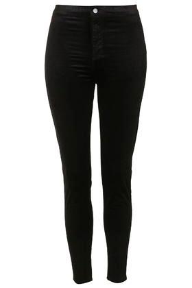 Topshop Moto Black Velvet Joni Jeans