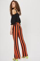 Topshop Striped Flared Trousers