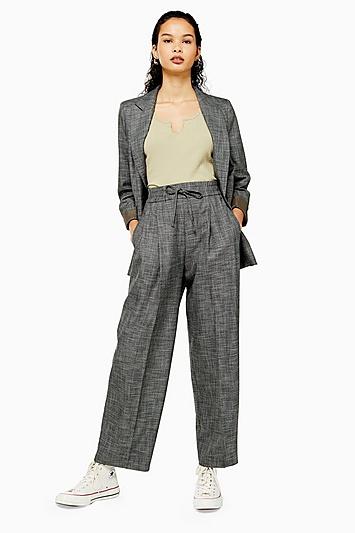 Topshop Tall Salt And Pepper Jogger Trousers