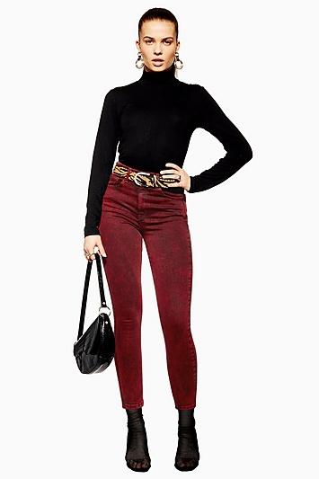 Topshop Acid Red Jamie Jeans