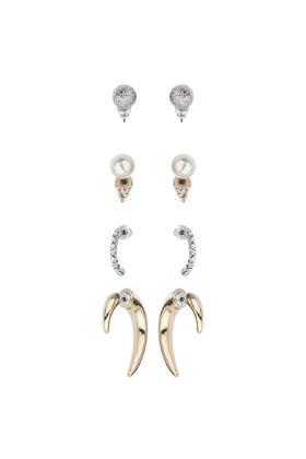 Topshop Pearl And Rhinestone Earrings