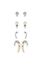 Topshop Pearl And Rhinestone Earrings