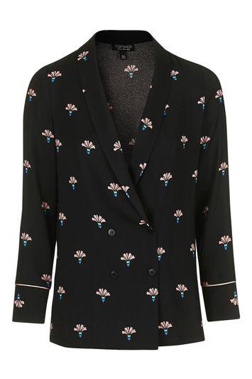 Topshop Printed Soft Tailored Blazer