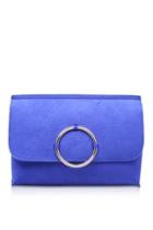 Topshop *hoop Blue Clutch Handbag By Miss Kg