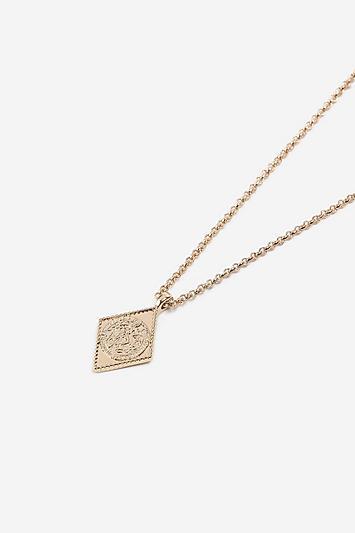Topshop *diamond Engraved Ditsy Necklace