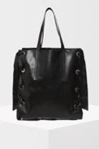Topshop Premium Leather Ribbon Tote Bag