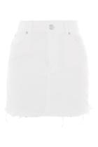 Topshop Moto White Denim Mini Skirt