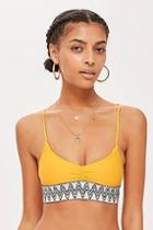 Topshop Aztec Trim Bikini Crop Top