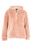 Topshop Faux Fur Hoodie