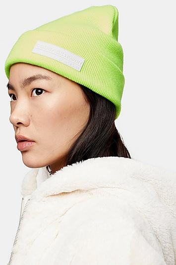 Topshop Neon Yellow Skater Beanie