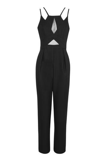 Topshop Sheer Peg Leg Jumpsuit