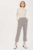Topshop Checked High Waisted Pants