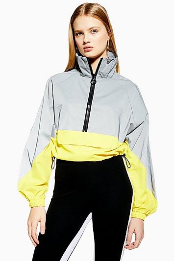 Topshop Reflective Windbreaker Jacket